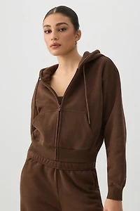 Veste courte à capuchon en Molleton MADESOFT