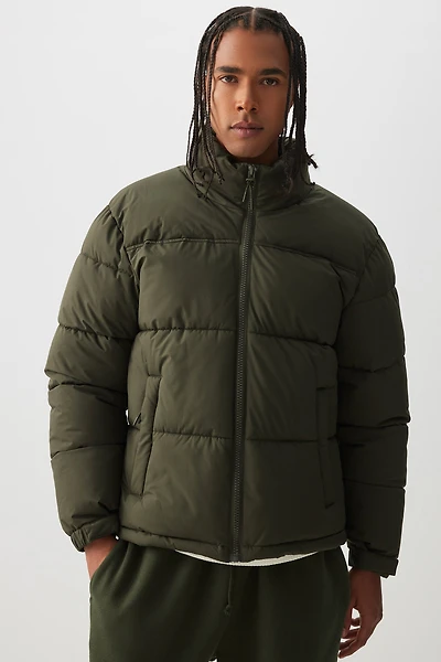 Ardene The Men's Everyday Puff in Khaki | Size | Polyester