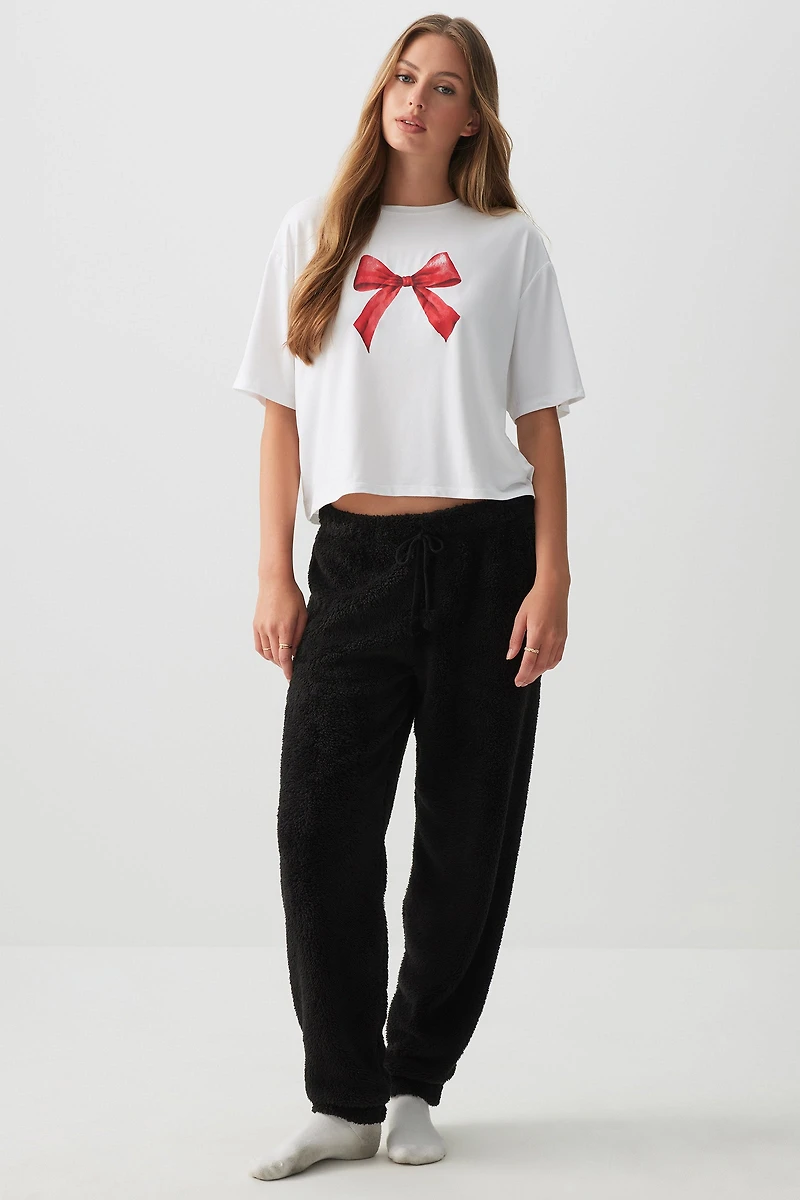 Ardene DREAMPLUSH PJ Joggers in | Size | Polyester | Eco-Conscious