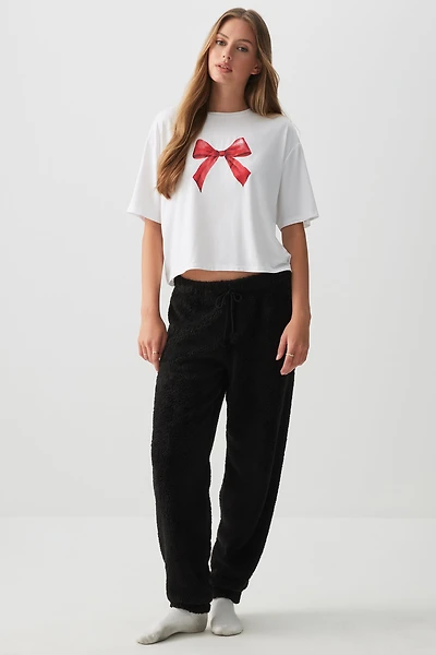 Ardene DREAMPLUSH PJ Joggers in | Size | Polyester | Eco-Conscious