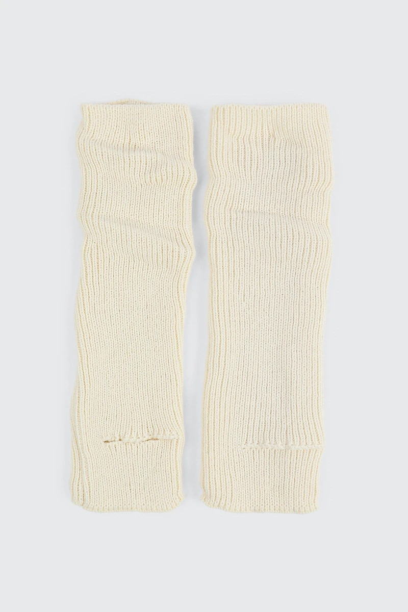 Ardene Stirrup Leg Warmers in Off-White