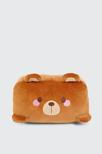 Ardene Teddy Bear Hand Warmer Pillow in Cognac