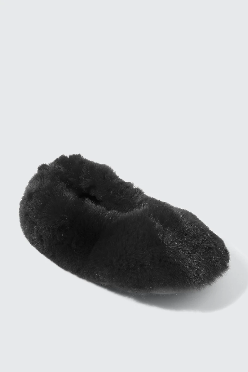 Ardene Faux Fur Slippers in | Size | Polyester