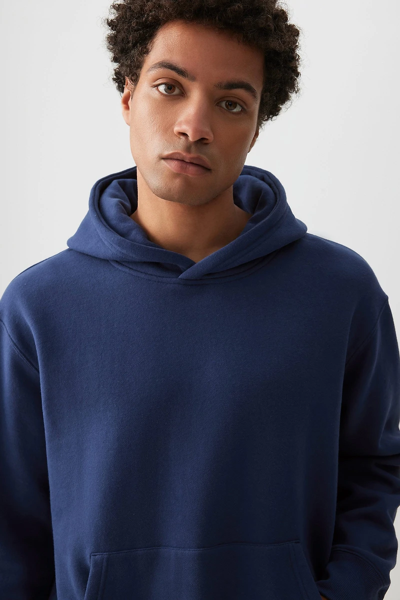 Ardene Man Solid Hoodie For Men in Dark | Size | Polyester/Cotton | Fleece-Lined