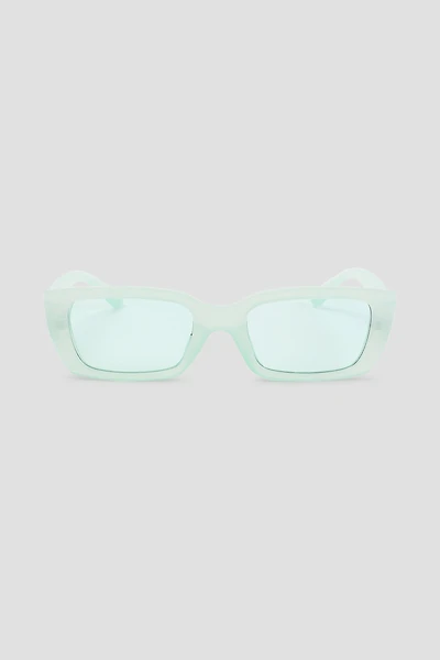 Ardene Rectangular Sunglasses in Light Green