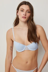 Ardene Light Lift Lace Bra in Light Blue | Size 34C | Nylon/Elastane