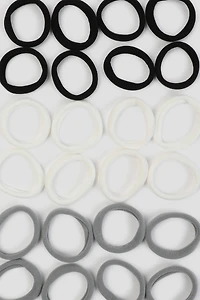 Ardene 24-Pack Rolled Hair Ties in Grey
