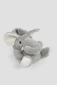 Ardene Plush Animal Slippers in Grey | Size | Eco-Conscious