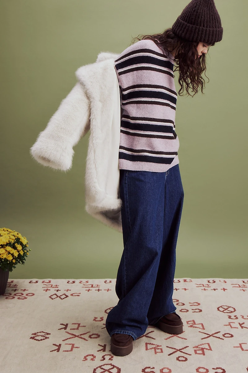 Jean décontracté à jambe large