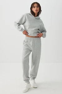 Ardene MADESOFT? Fleece Baggy Sweatpants in Oyster | Size | Polyester/Cotton | Eco-Conscious