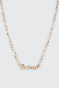 Ardene Taurus Zodiac Chain Necklace in Gold