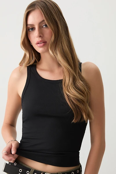 Ardene Basic Super Soft High Neck Tank in | Size | Polyester/Elastane | Eco-Conscious