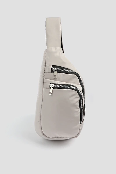 Ardene Nylon Mini Sling Bag in Beige | Polyester/Nylon | Eco-Conscious