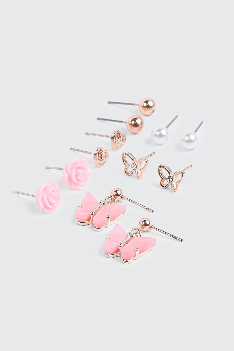 Ensemble-cadeau boucles d'oreilles papillons