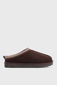 Ardene Faux Sheepskin Clogs in Brown | Size | Faux Suede
