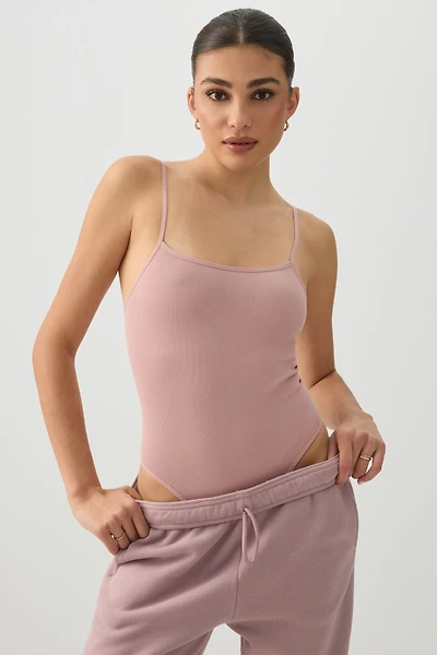 Ardene Seamless Bodysuit with Adjustable Straps in Rose Dust | Size | Nylon/Elastane | Eco-Conscious