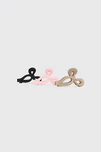 Ardene 3-Pack Small Bow Hair Claws