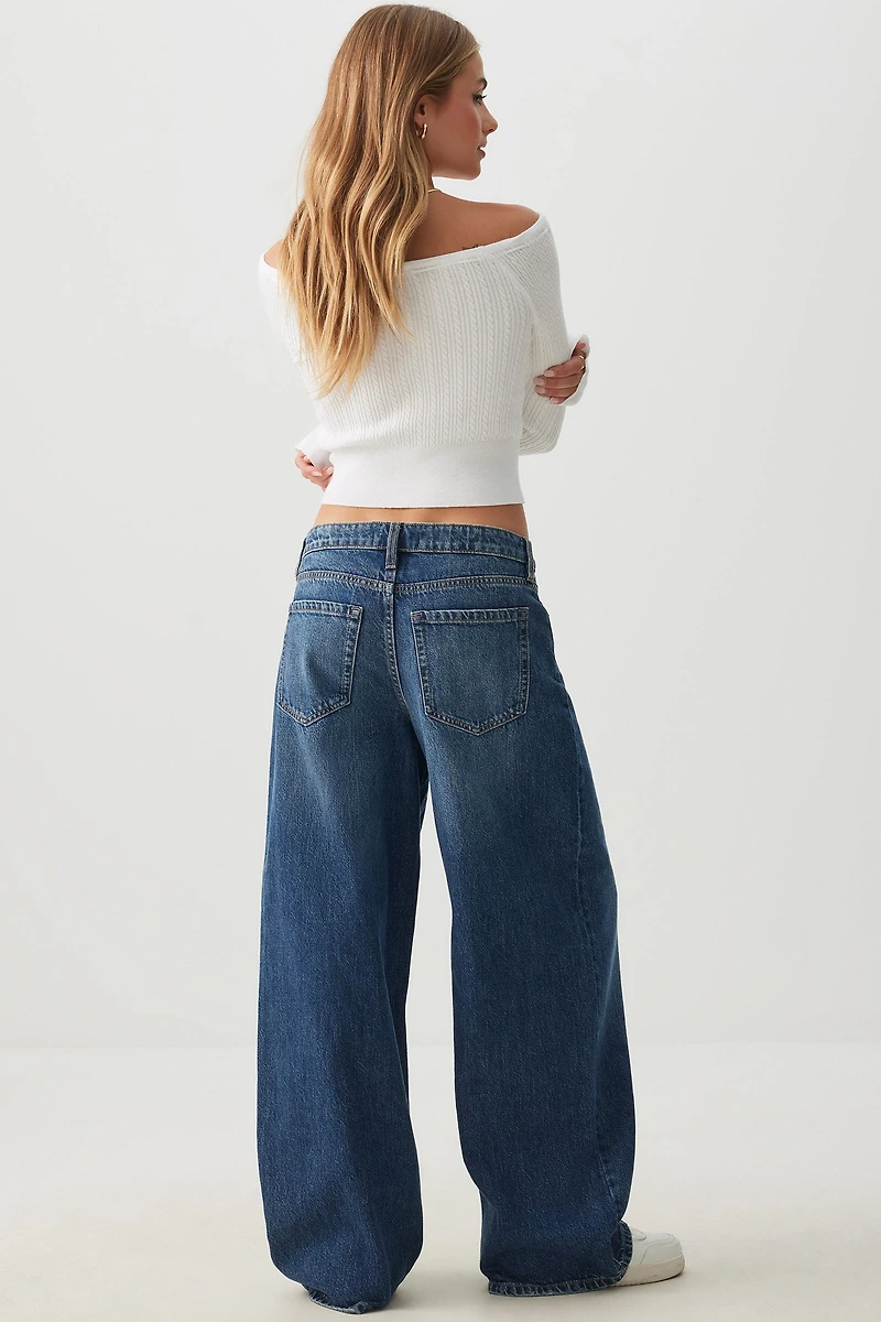 Jean décontracté à jambe large