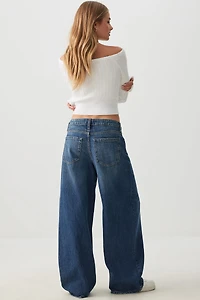 Jean décontracté à jambe large