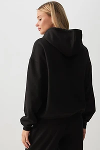 Veste ample à capuchon broderie