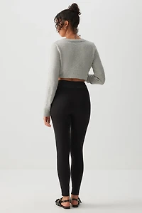 Legging à taille haute et pli cousu