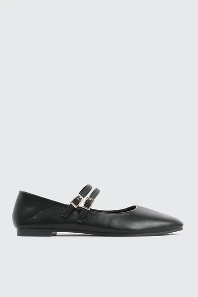Ardene Mary Jane Flats in | Size | Faux Suede