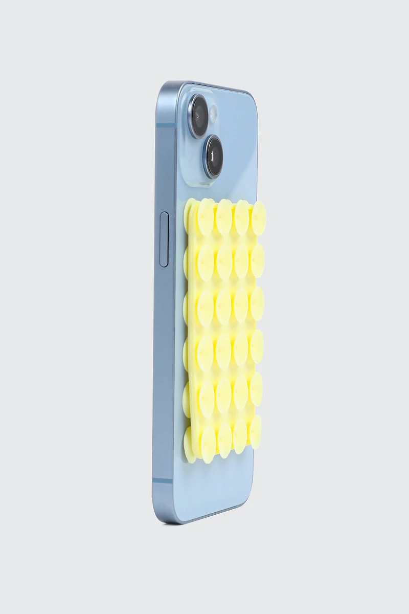 Ardene Silicone Suction Phone Case Mount in Light Yellow