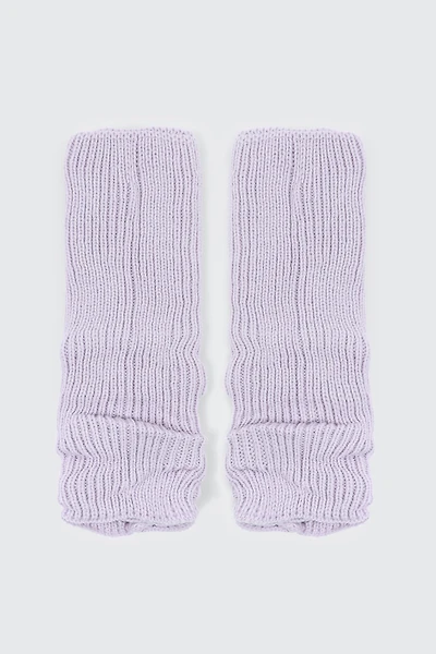 Ardene Kids Rib Knit Leg Warmers in Lilac | 100% Acrylic