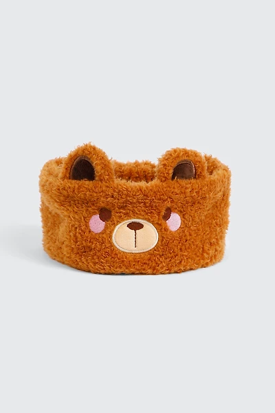 Ardene Kids Teddy Bear Spa Headband in Brown | Polyester/Elastane