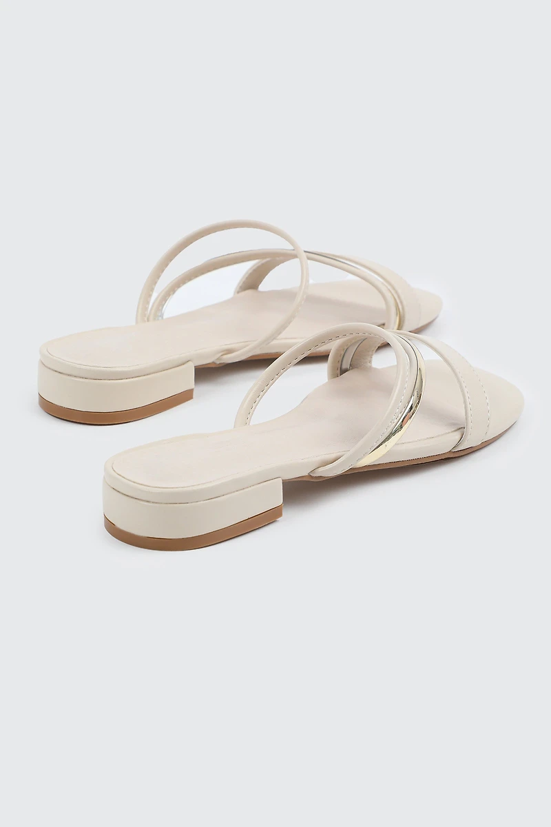 Sandales multibrides à talon bas