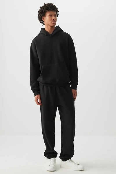 Ardene Man Sweatpants with Back Pocket For Men in Black | Size | Polyester/Cotton | Fleece-Lined
