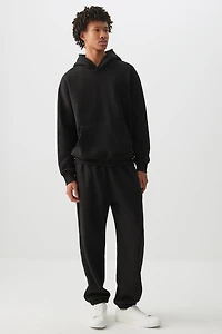 Ardene Man Sweatpants with Back Pocket For Men in Black | Size | Polyester/Cotton | Fleece-Lined