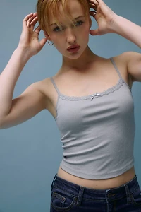 Ardene Super Soft Rib PJ Tank Top in Grey | Size | Polyester/Spandex | Eco-Conscious