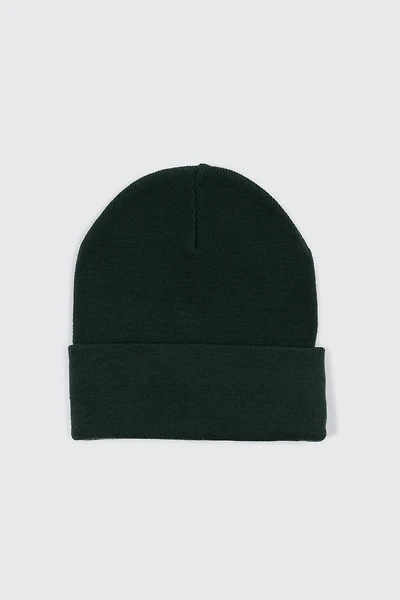 Ardene Super Soft Solid Beanie in Dark Green | Polyester/Elastane