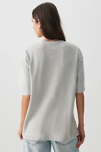 T-shirt à col rond uni