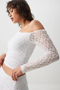 Haut asymétrique en dentelle