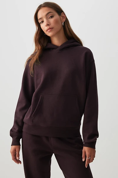 Ardene MADESOFT Fleece Hoodie in Fig | Size | Polyester/Cotton | Eco-Conscious