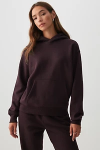 Ardene MADESOFT Fleece Hoodie in Fig | Size | Polyester/Cotton | Eco-Conscious