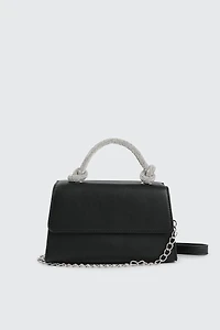 Ardene Knotted Strap Evening Bag in | Faux Leather/Polyester