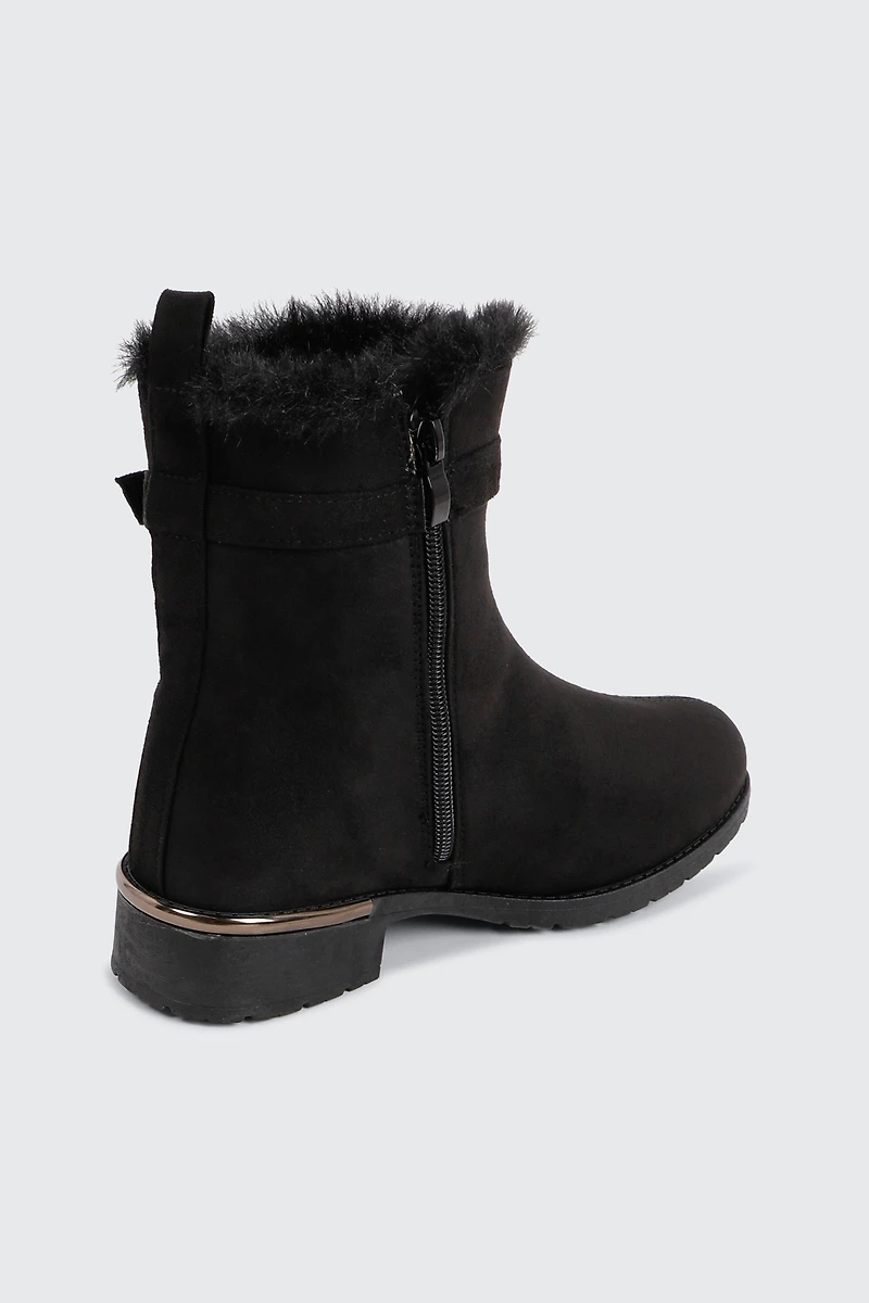 Bottillons doublés en fausse fourrure