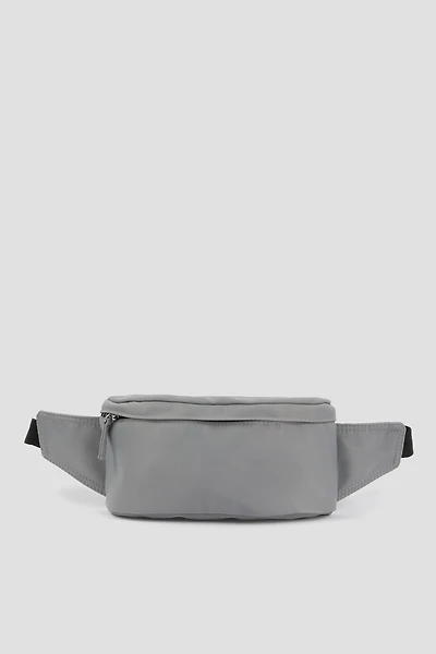 Ardene Two-Compartment Fanny Pack in Grey | Polyester | Eco-Conscious