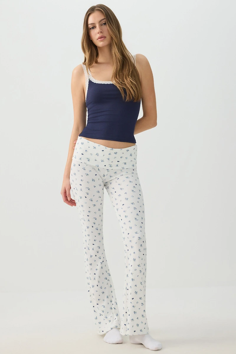 Camisole de pyjama côtelée