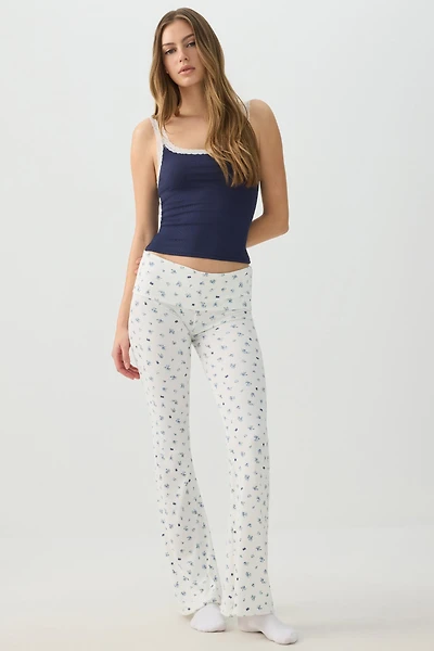 Camisole de pyjama côtelée