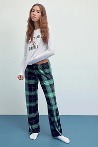 Ardene HUSHKNIT Long PJ Set in Dark | Size | Polyester/Elastane | Eco-Conscious