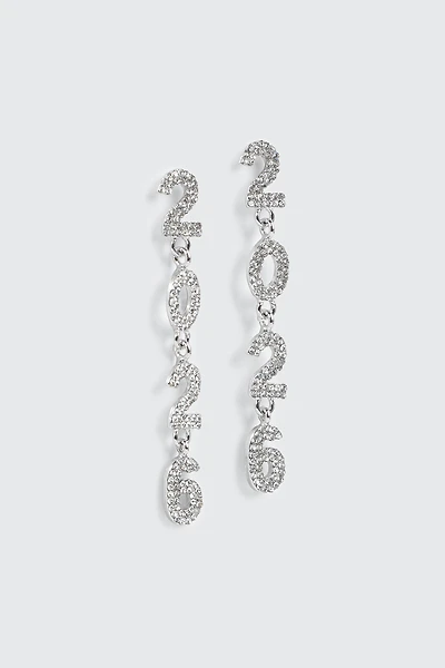 Ardene New Year 2026 Earrings in Silver