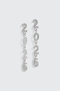 Ardene New Year 2026 Earrings in Silver