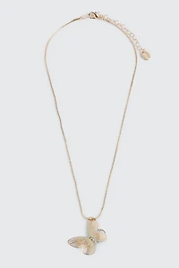 Ardene Gold Toned Butterfky Necklace
