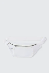 Ardene Nylon Fanny Pack in White | 100% Recycled Polyester | Eco-Conscious