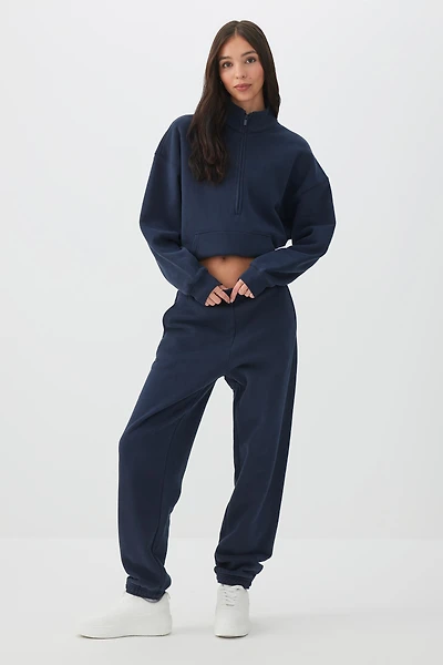 Ardene MADESOFT? Fleece Baggy Sweatpants in Midnight Sky | Size | Polyester/Cotton | Eco-Conscious