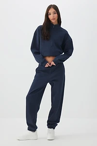 Ardene MADESOFT? Fleece Baggy Sweatpants in Midnight Sky | Size | Polyester/Cotton | Eco-Conscious